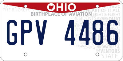 OH license plate GPV4486