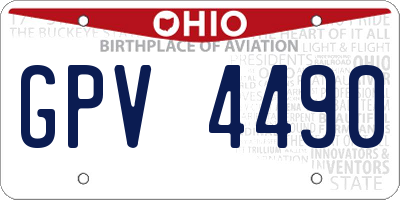 OH license plate GPV4490