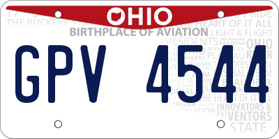 OH license plate GPV4544