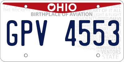 OH license plate GPV4553