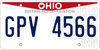 OH license plate GPV4566