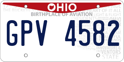 OH license plate GPV4582