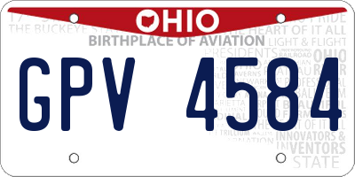 OH license plate GPV4584