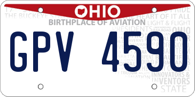 OH license plate GPV4590