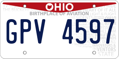 OH license plate GPV4597