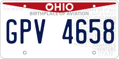 OH license plate GPV4658