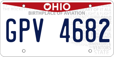 OH license plate GPV4682