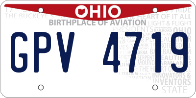 OH license plate GPV4719