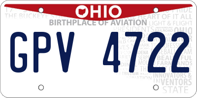 OH license plate GPV4722