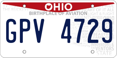 OH license plate GPV4729