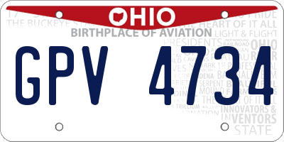 OH license plate GPV4734