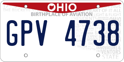 OH license plate GPV4738