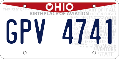 OH license plate GPV4741
