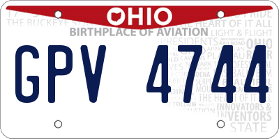 OH license plate GPV4744