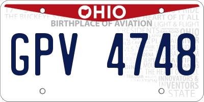 OH license plate GPV4748