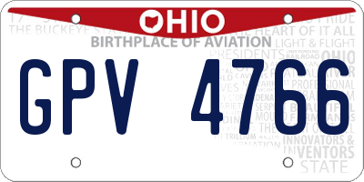 OH license plate GPV4766
