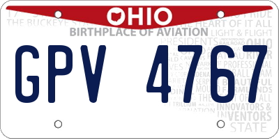 OH license plate GPV4767