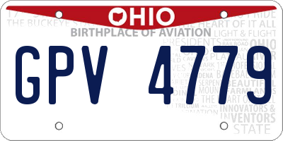 OH license plate GPV4779