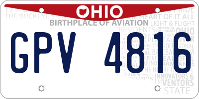 OH license plate GPV4816