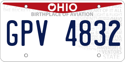 OH license plate GPV4832