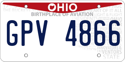 OH license plate GPV4866