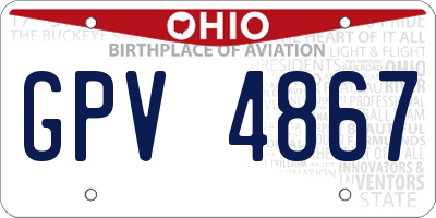 OH license plate GPV4867