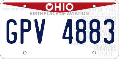 OH license plate GPV4883