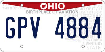OH license plate GPV4884