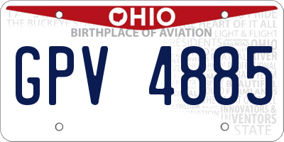 OH license plate GPV4885