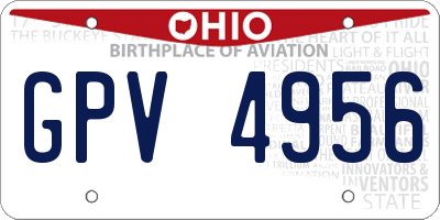 OH license plate GPV4956