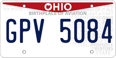 OH license plate GPV5084