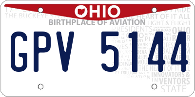 OH license plate GPV5144