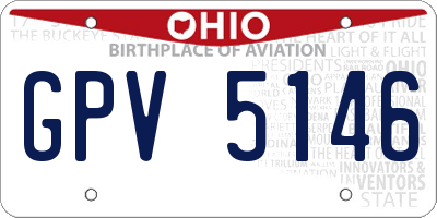 OH license plate GPV5146
