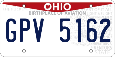 OH license plate GPV5162