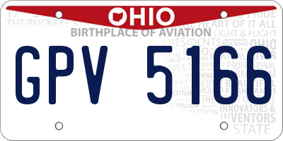 OH license plate GPV5166