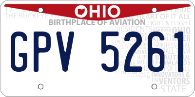 OH license plate GPV5261