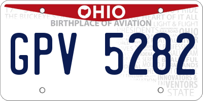 OH license plate GPV5282
