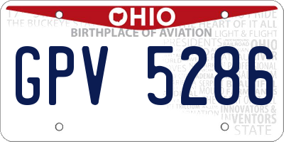 OH license plate GPV5286