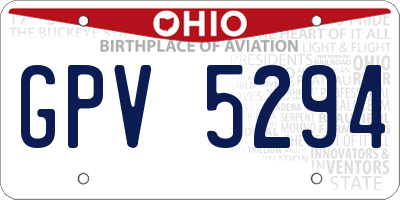 OH license plate GPV5294