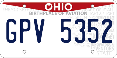 OH license plate GPV5352