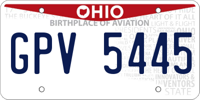 OH license plate GPV5445