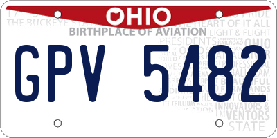 OH license plate GPV5482