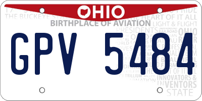 OH license plate GPV5484