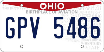 OH license plate GPV5486