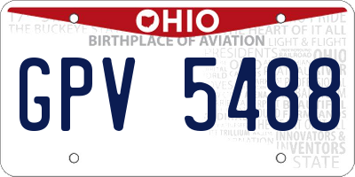 OH license plate GPV5488