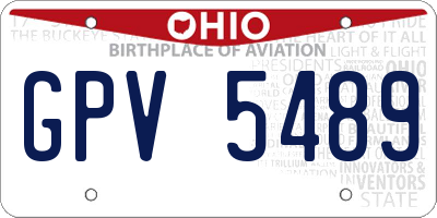 OH license plate GPV5489