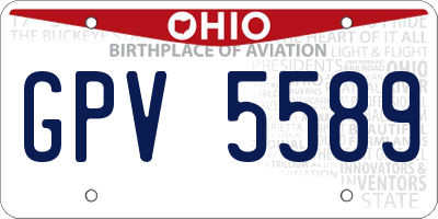 OH license plate GPV5589