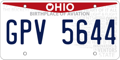 OH license plate GPV5644