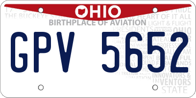 OH license plate GPV5652