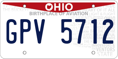 OH license plate GPV5712